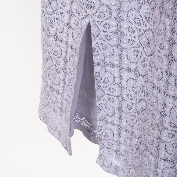 Burberry Prorsum SS/14 Pale Lavender Cotton Lace Bustier Strapless Dress - Picture 9 of 13